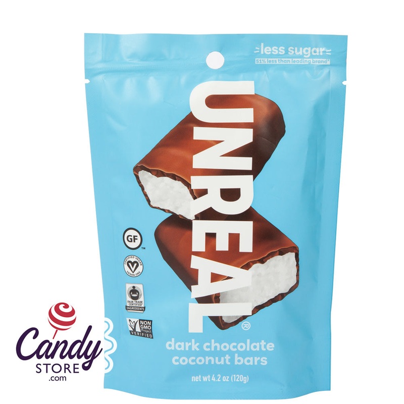 Unreal Pouch Dark Chocolate Coconut Bars – 6ct