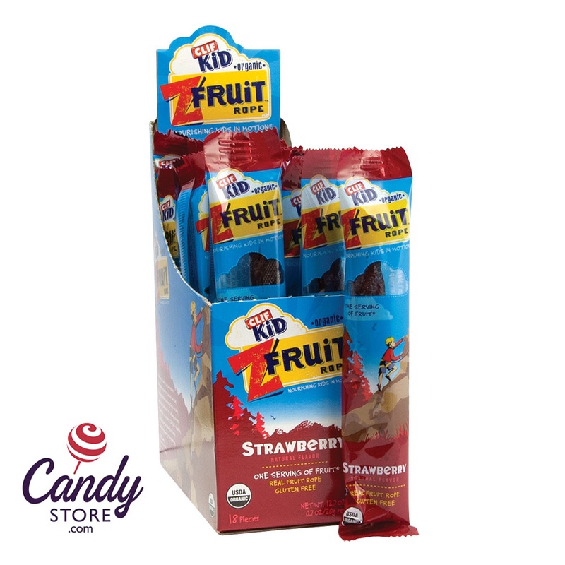 Clif Kid Strawberry Fruit Ropes 0.7oz – 18ct