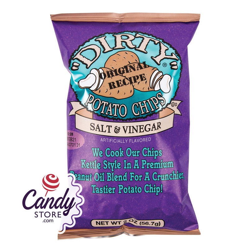 Dirty Salt & Vinegar Potato Chips 2oz Bags – 25ct