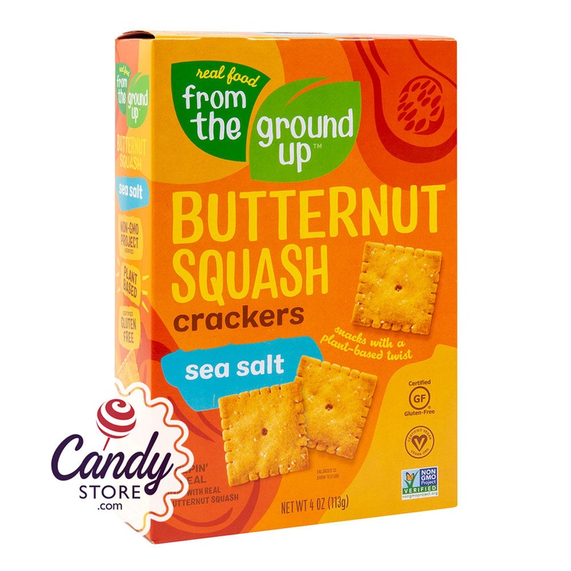 From The Ground Up Butternut Squash Sea Salt Crackers 4oz Boxes – 6ct