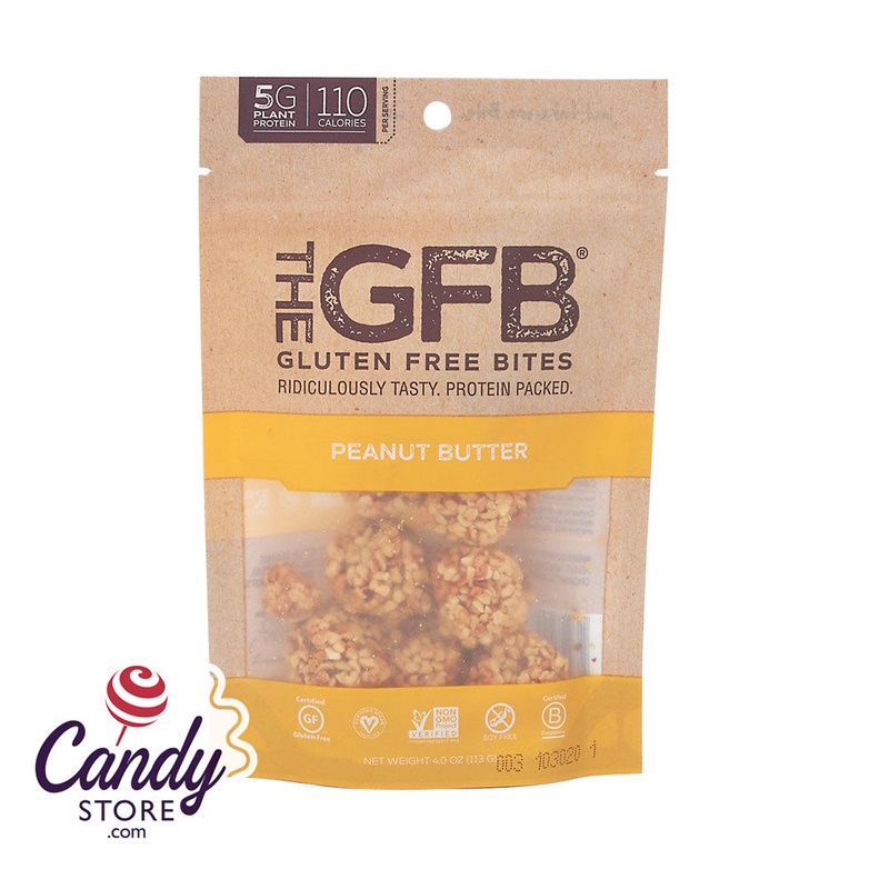 GFB Peanut Butter Gluten Free Bites 4oz Peg Bags – 6ct