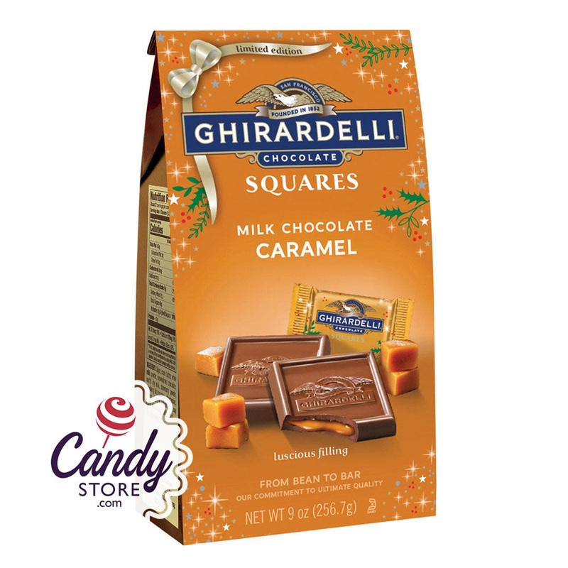 Ghirardelli Holiday Milk Chocolate Caramels 9oz Large Bags – 12ct