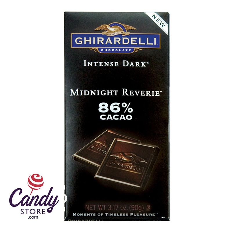 Ghirardelli Intense 86% Dark Chocolate Midnight Reverie 3.1oz Bar – 12ct