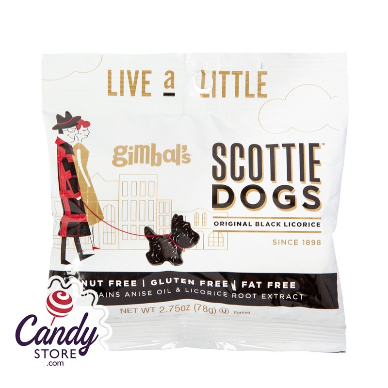 Gimbal’s Black Licorice Scotties 2.75oz Peg Bag – 12ct