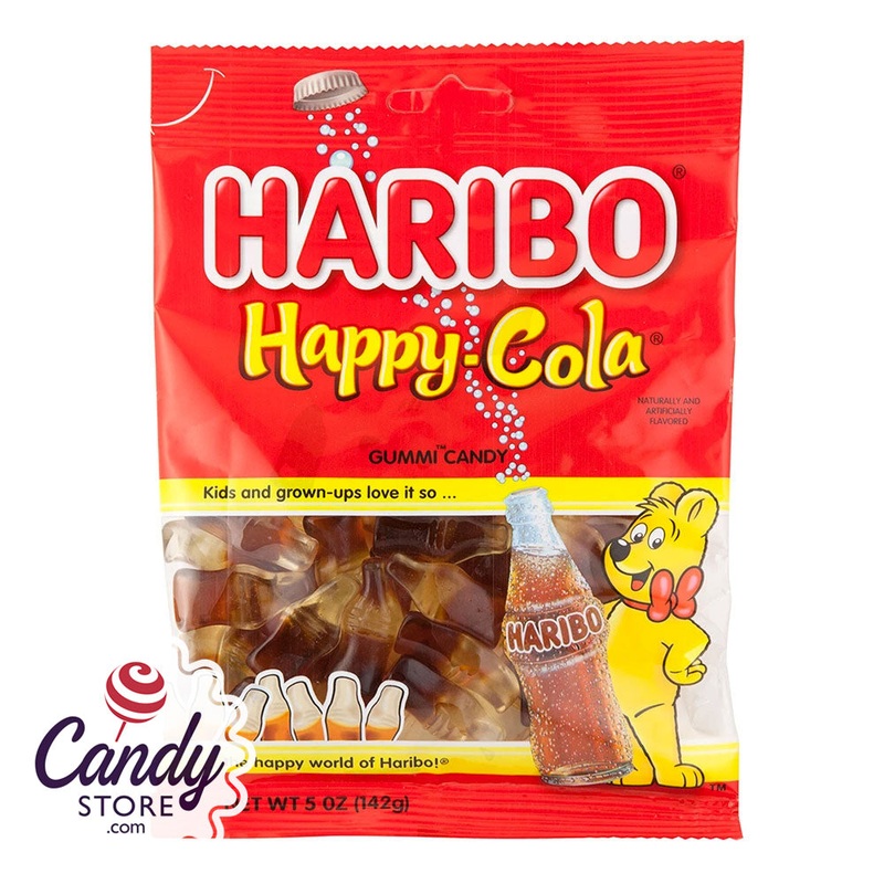 Haribo Happy Cola Bottles Gummi Candy 5oz Bags – 12ct