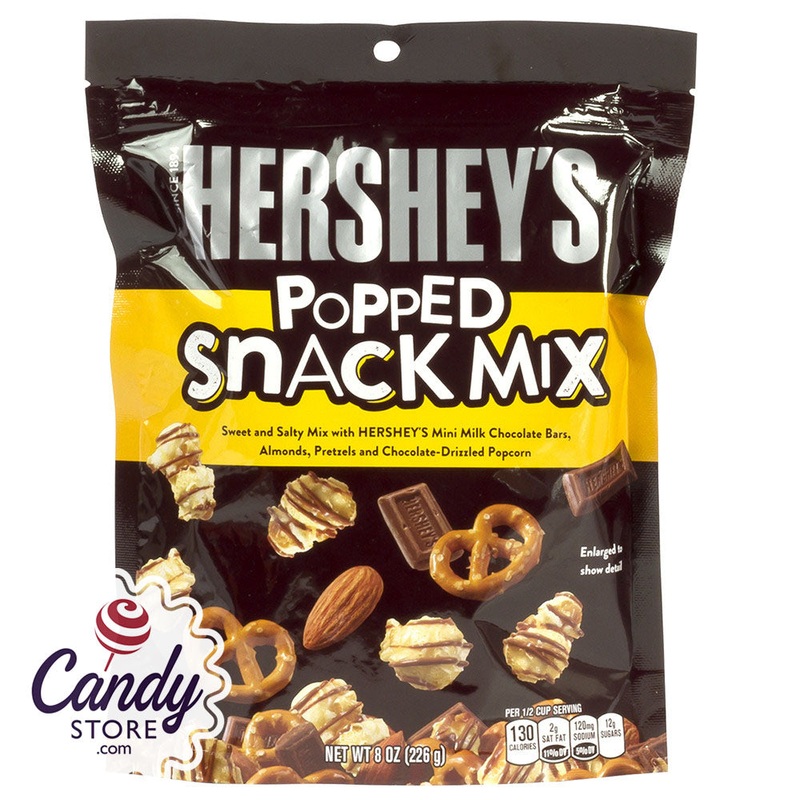 Hershey Popped Snack Mix 8oz Peg Bag – 6ct