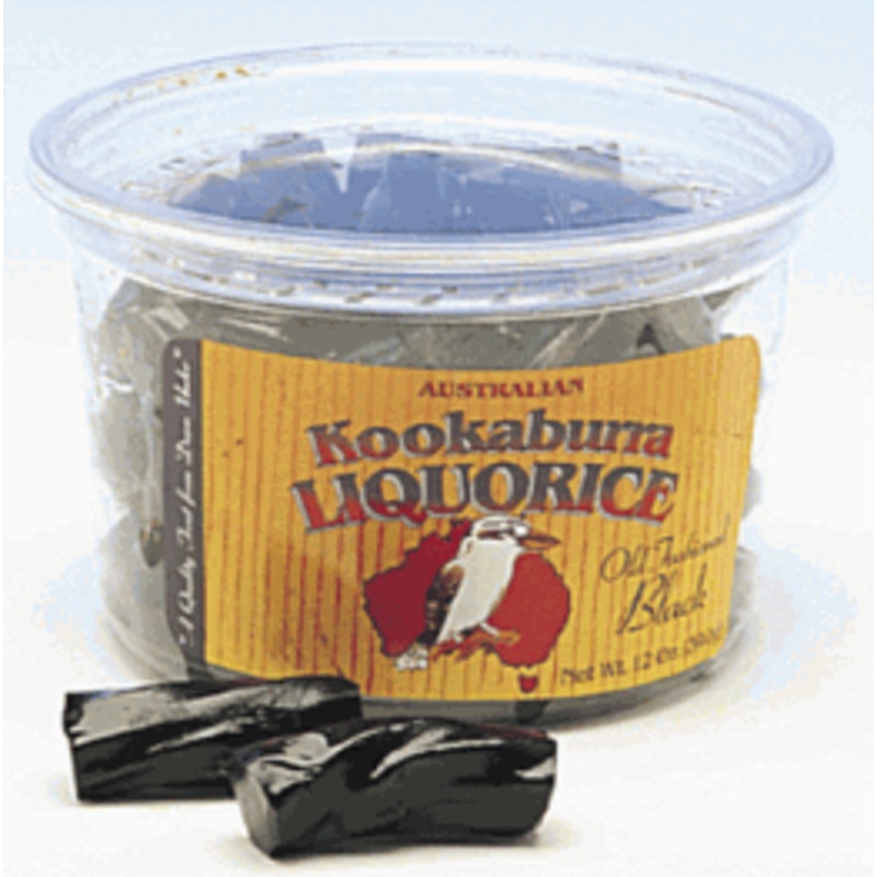 Kookaburra Cut Liquorice – Black & Red – 12oz. Tub