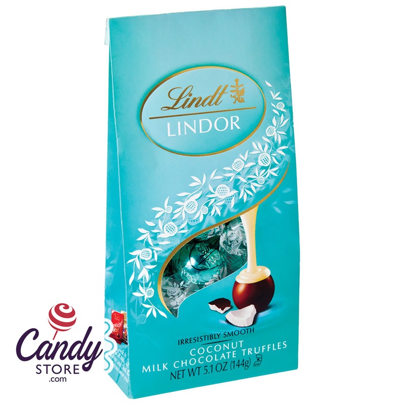 Lindt Lindor Milk Chocolate Coconut Truffles Bags – 6ct