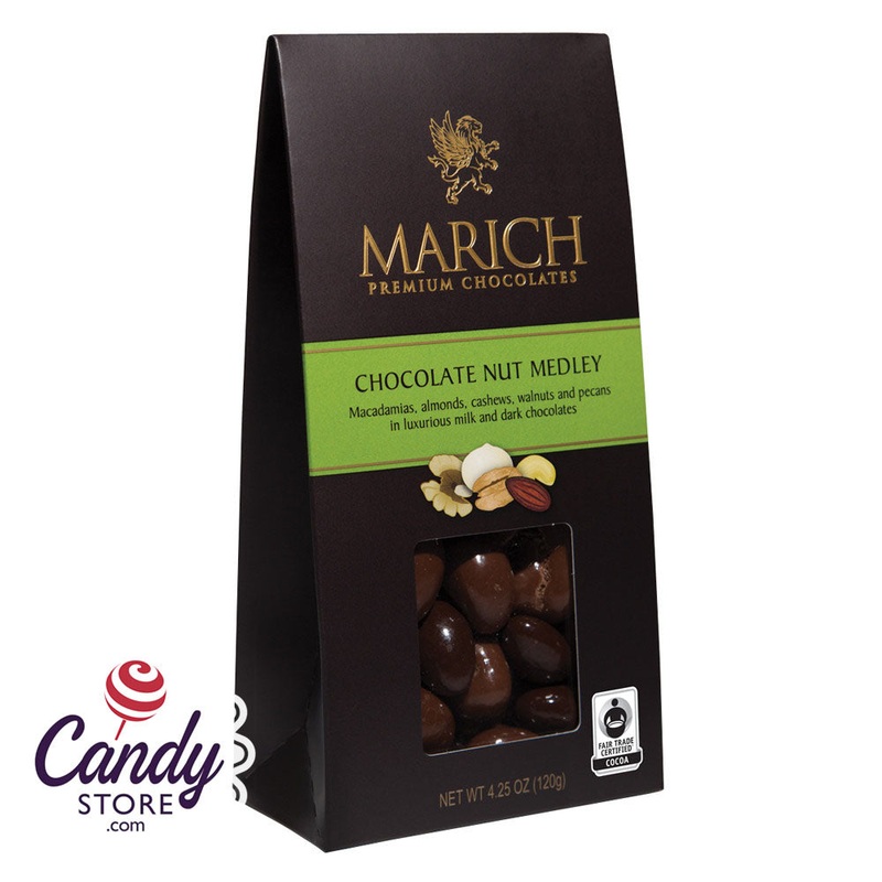 Marich Gable Box Chocolate Nut Medley 4.25oz – 12ct
