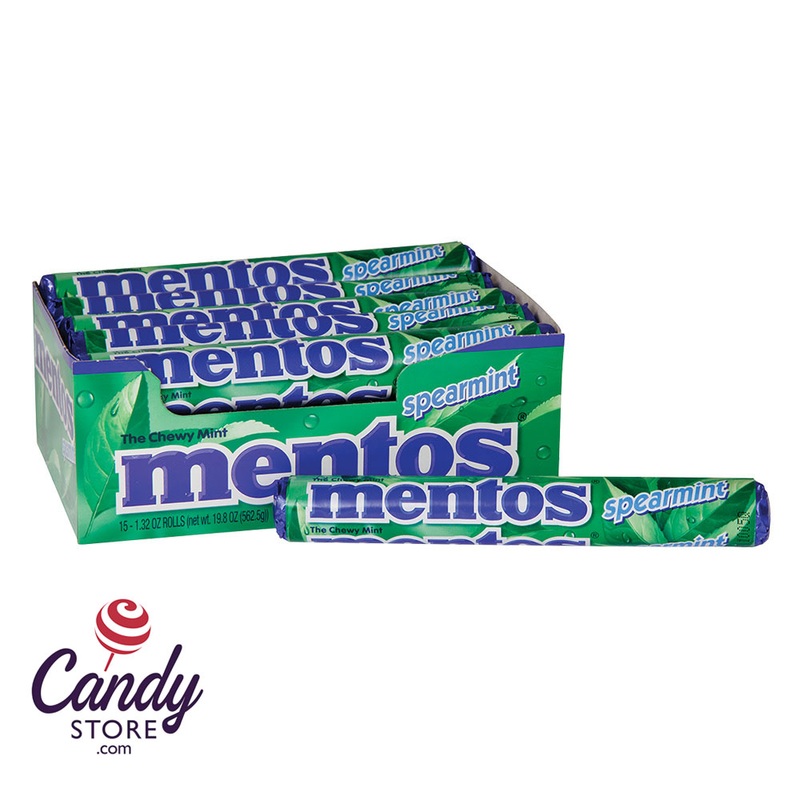 Mentos Spearmint 1.3oz Roll – 15ct