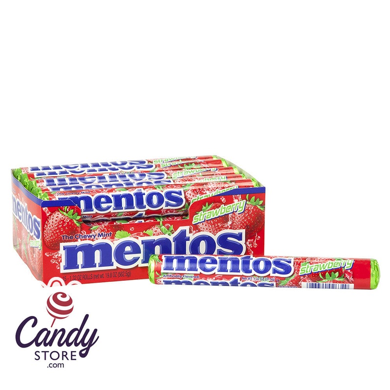 Mentos Strawberry 1.32oz Roll – 15ct