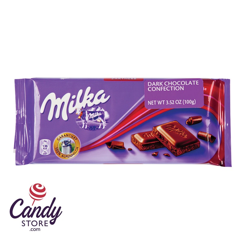 Milka Zarthreb Dark Chocolate Bar 3.5oz – 23ct