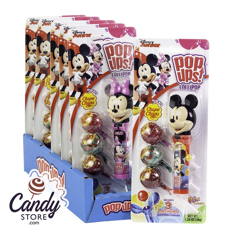 Pop Ups Mickey And Minnie Lollipop 1.26oz Blister Pack – 6ct