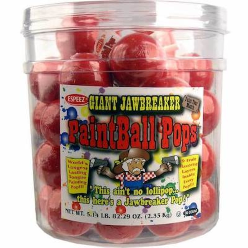 Red Paintball Pops Jar – 36ct