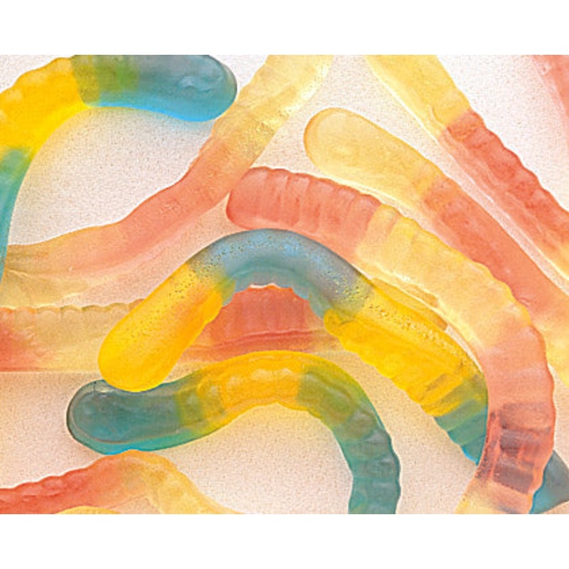 Squiggles Neon Gummi Worms – 5lb