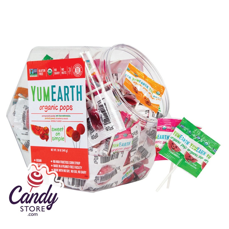 Yumearth Assorted Counter Bin Lolli 150ct 30oz – 1ct