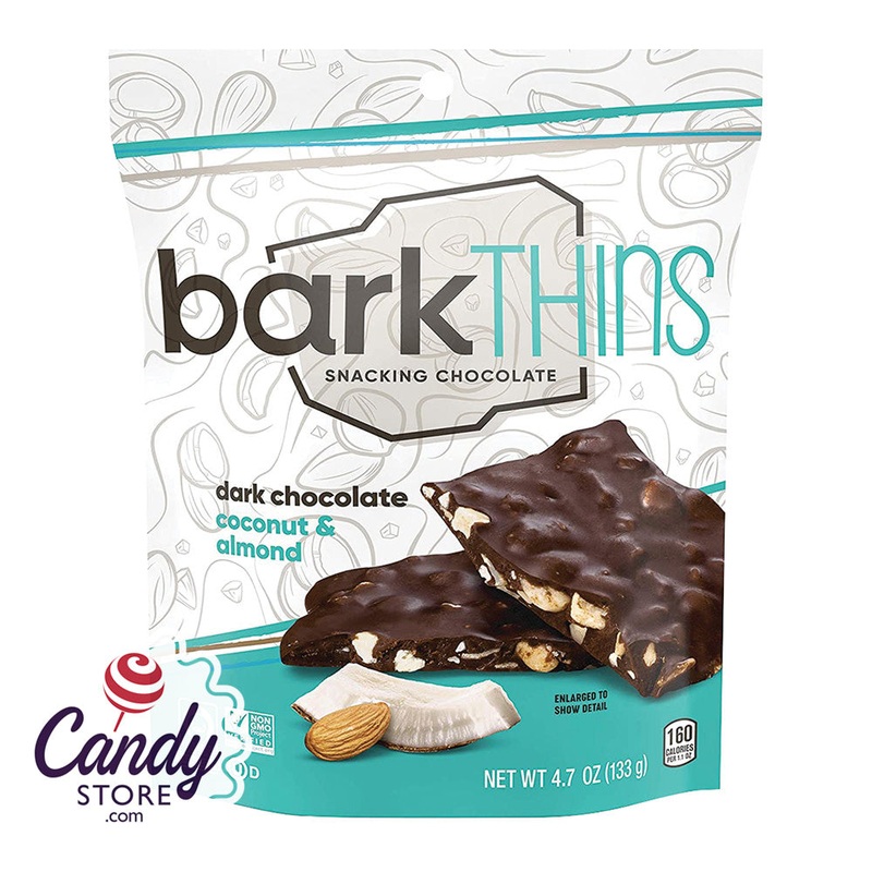 Bark Thins Dark Chocolate Coconut Almond 4.7oz Pouch – 12ct