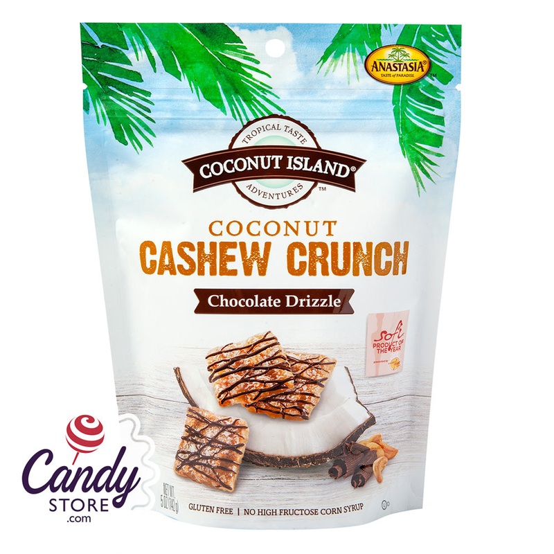 Coconut Island Coconut Cashew Crunch Chocolate Drizzle Pouch Anastasia – 6ct