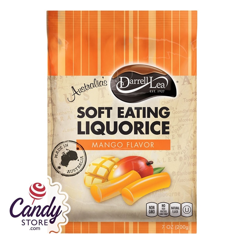 Darrell Lea Soft Eating Licorice Mango – 8ct