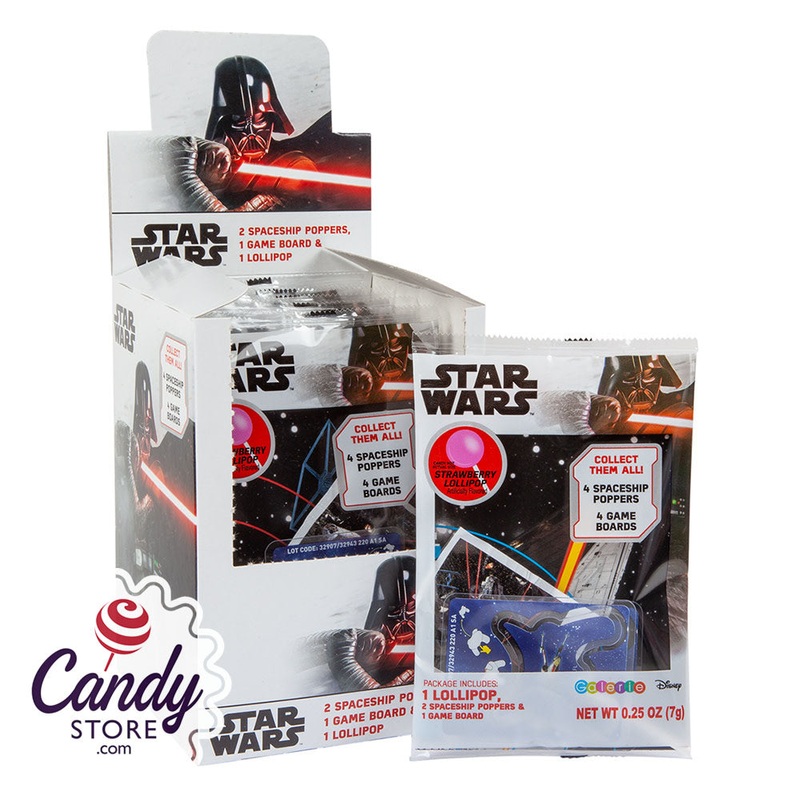 Disney Star Wars Secret Bag With Poppers, Game Board & Lollipop 0.25oz – 24ct