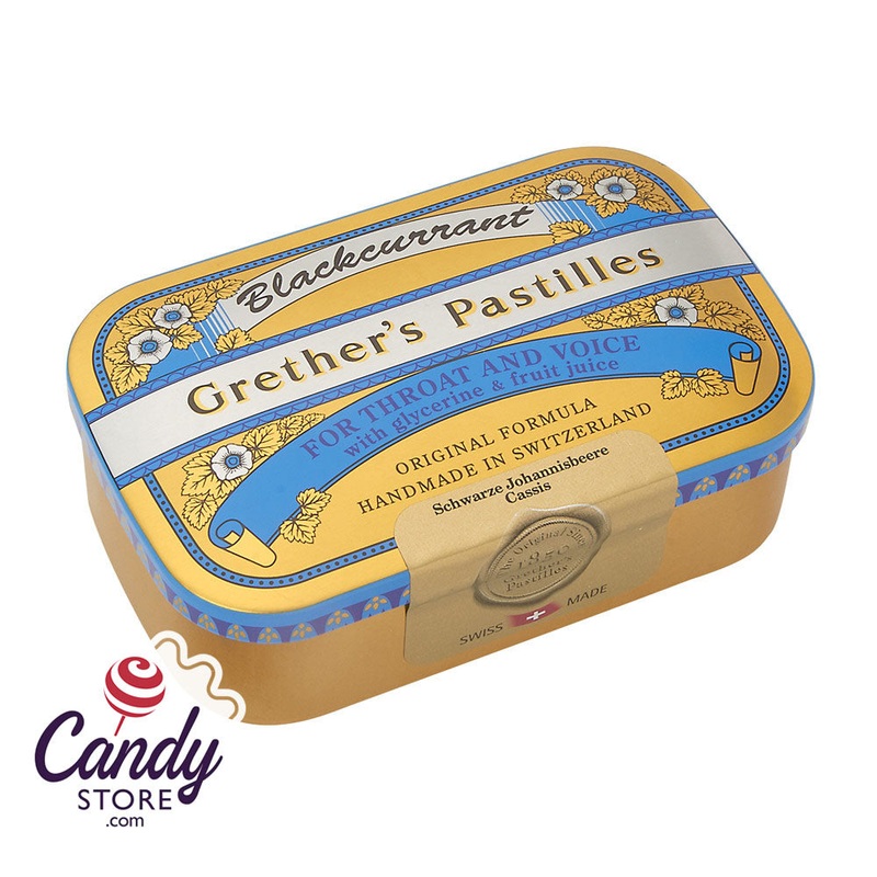 Grether’s Regular Black Currant Pastilles 3.7oz Tin – 12ct