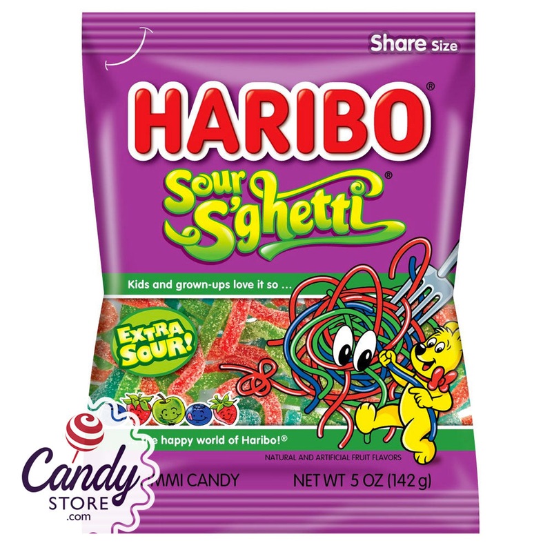 Haribo Sour S’ghetti Gummi Spaghetti Candy – 12ct