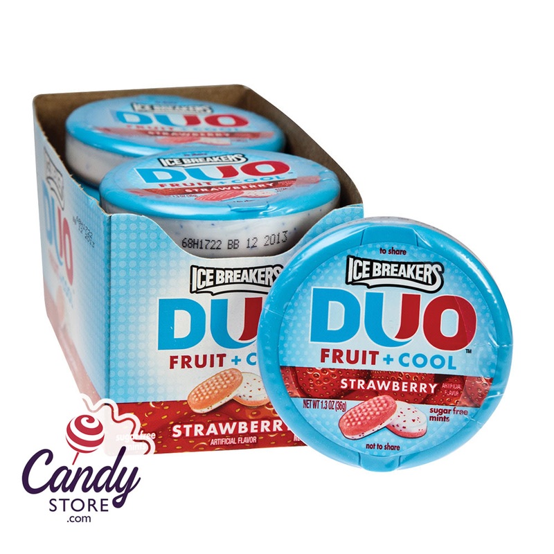 Ice Breakers Strawberry Duo Mints 1.3oz – 8ct