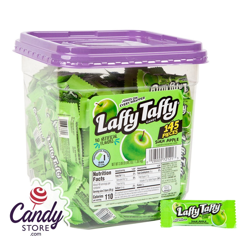 Laffy Taffy Mini Sour Apple Tub – 145ct