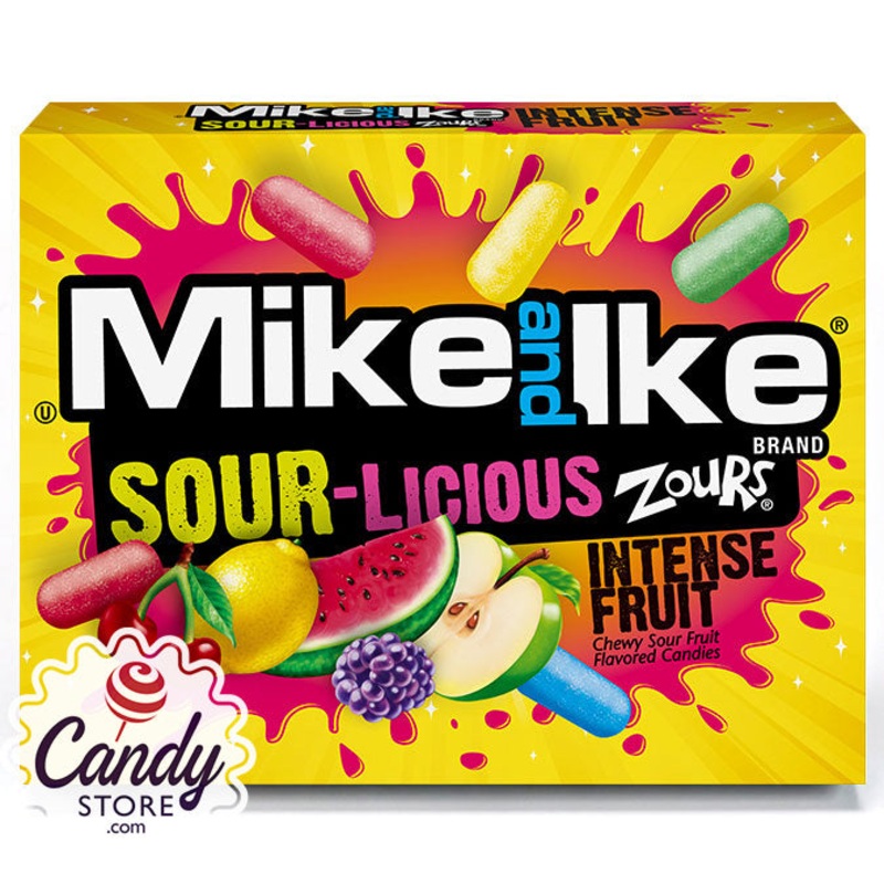 Mike & Ike Sour-Licious Zours Theater Box – 12ct