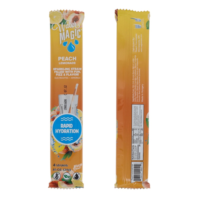 Milk Magic Water Magic Straws – Peach Lemonade