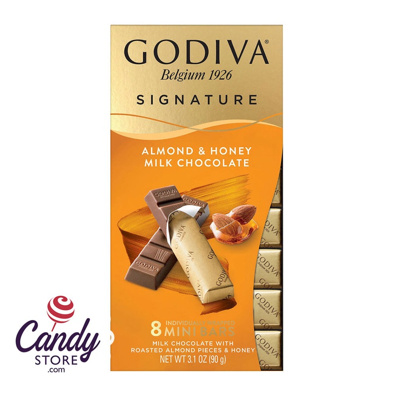 Mini Godiva Bars Almond & Honey – 12ct