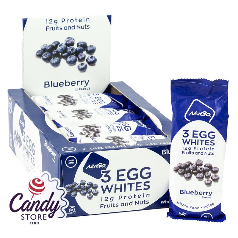 Nugo 3 Egg Whites Blueberry Bar 1.76oz – 12ct