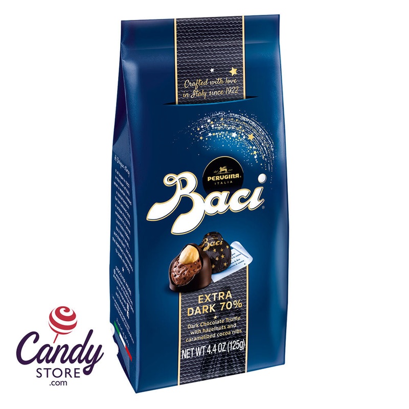 Perugina Baci Bag 70% Dark Chocolate Hazelnuts 4.4oz – 4ct