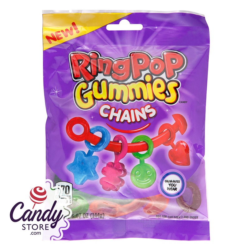 Ring Pop Gummy Chains Charm Bracelets – 12ct