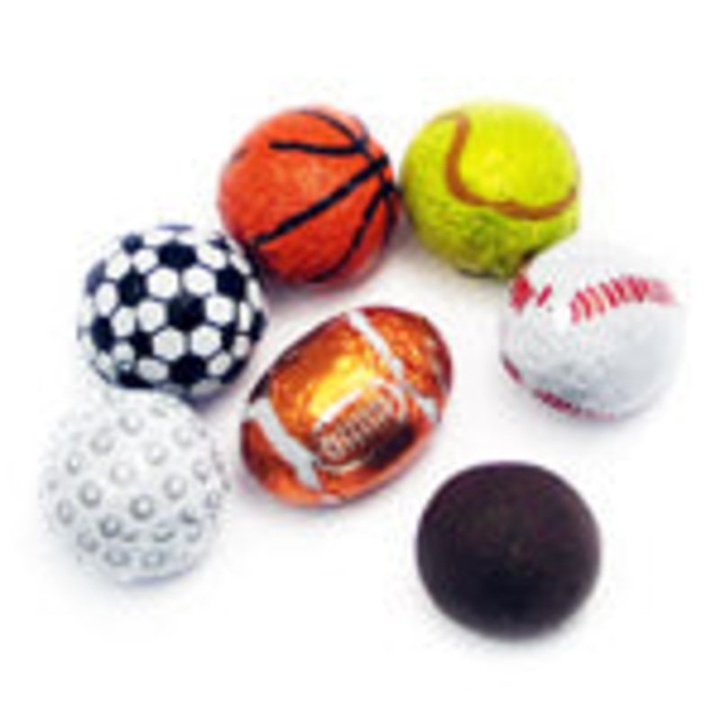 Assorted Sports Chocolate Balls – 5lb