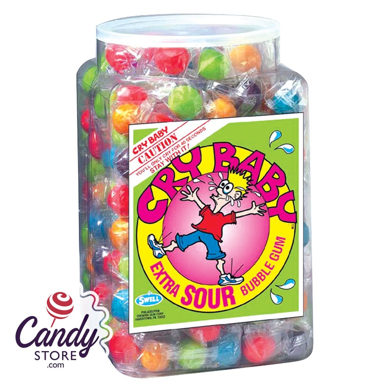 Cry Baby Wrapped Extra Sour Bubble Gum Tub – 240ct