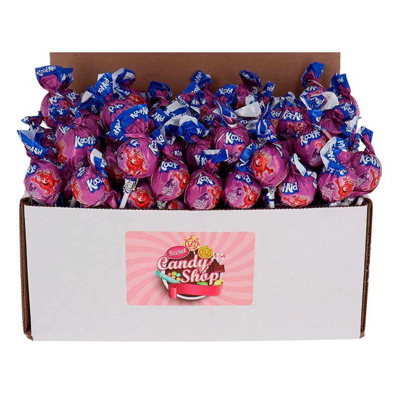 Kool-Aid Gum Pops Lollipops – Grape (Pack of 40)