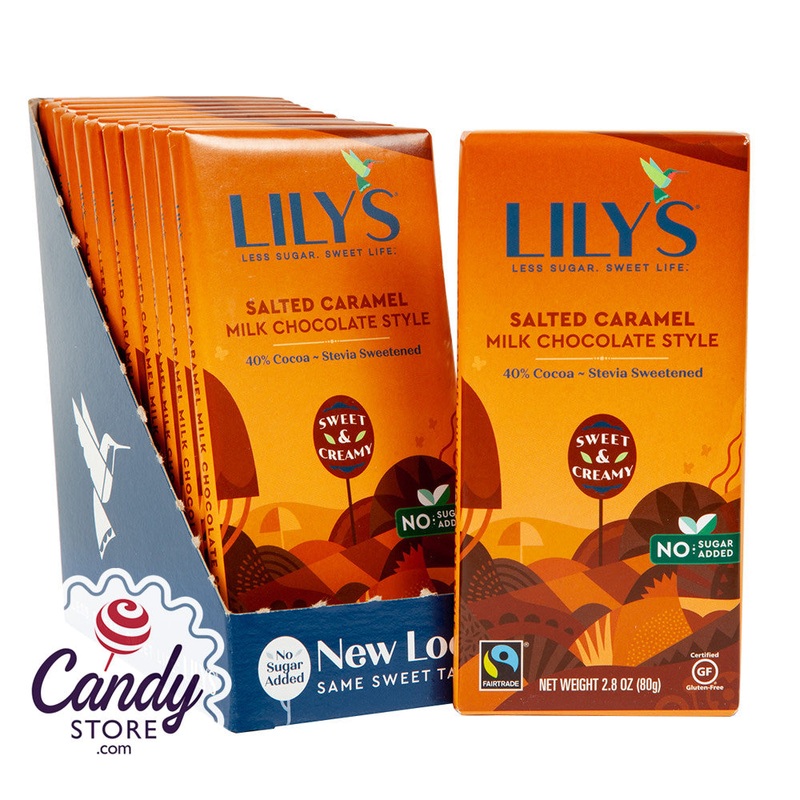 Lily’s Salted Caramel 40% Milk Chocolate Bars – 12ct
