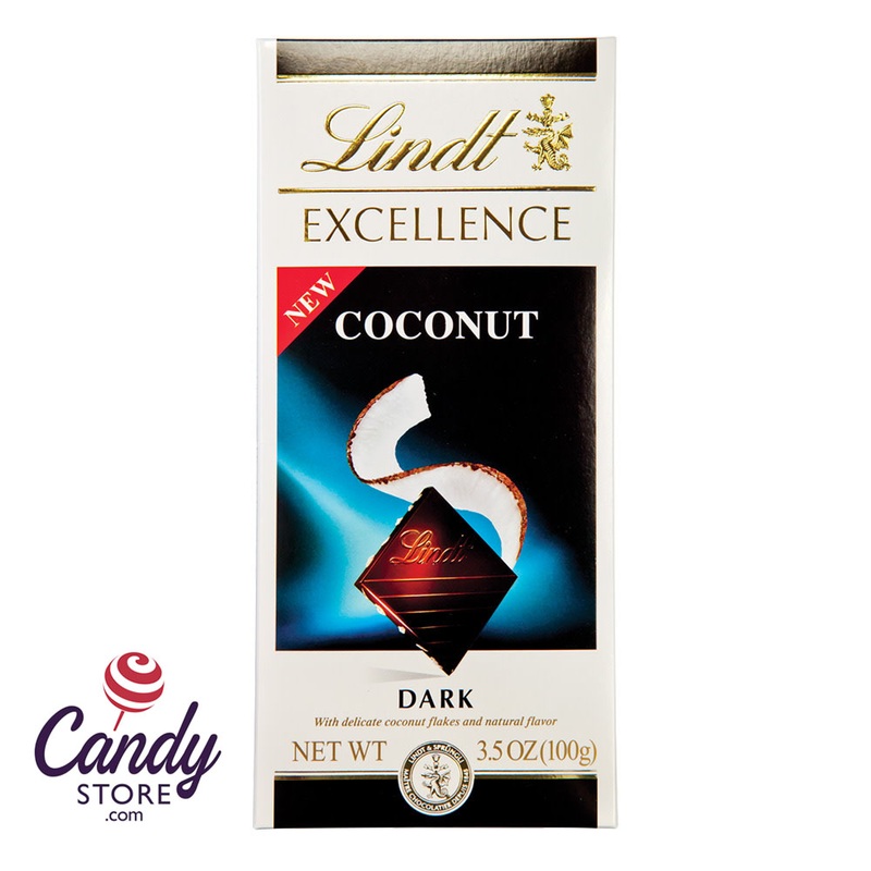 Lindt Excellence Dark Chocolate Coconut Bar – 12ct