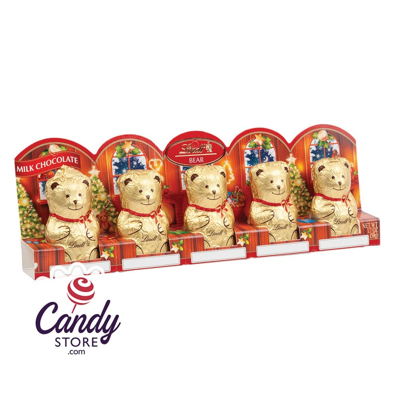 Lindt Milk Chocolate Foiled Mini Bear 5Pc 1.7oz – 12ct