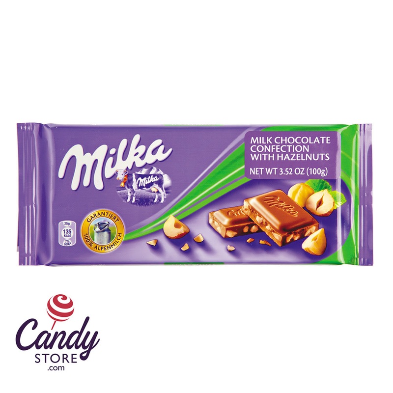 Milka Milk Chocolate With Hazelnuts Bar 3.5oz – 22ct