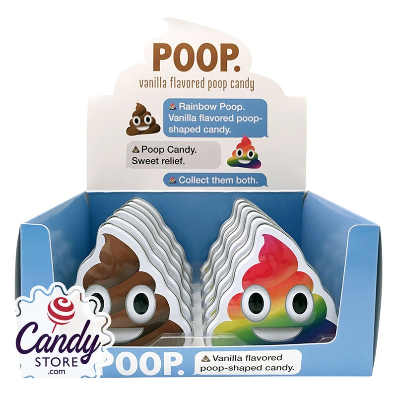 Poop Emoji Vanilla-Flavored Poop Candy 1oz Tin – 12ct
