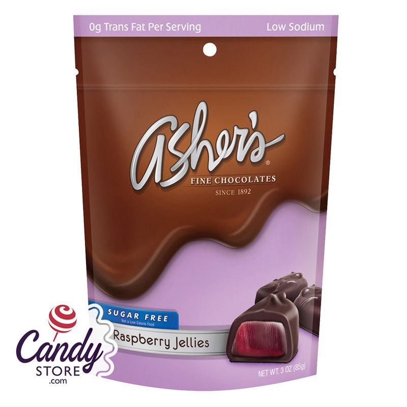 Raspberry Jellies Sugar Free by Asher’s – 12ct