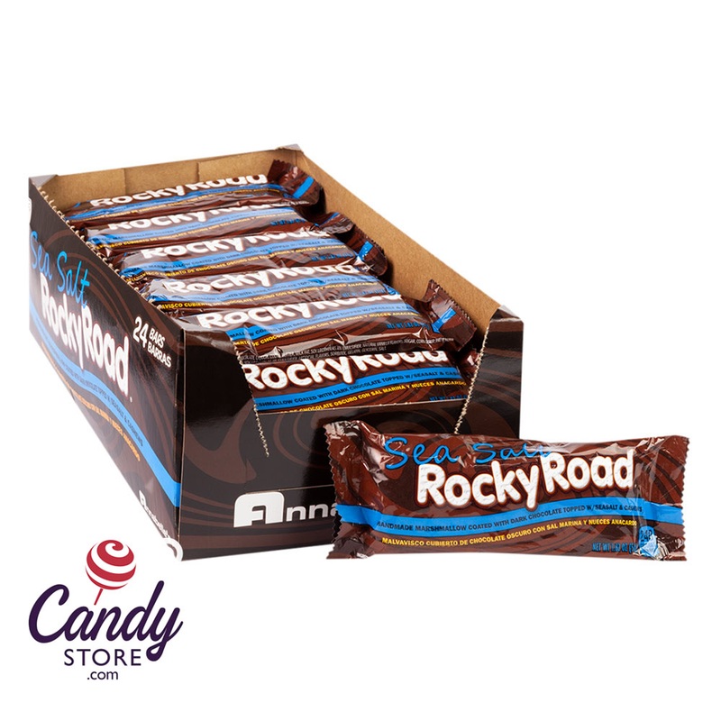 Rocky Road Bars Dark Chocolate Sea Salt – 24ct