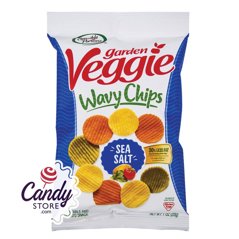 Sensible Portions Sea Salt Veggie Chips 1oz Bags – 24ct