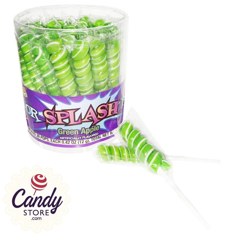 Spiral Color Splash Mini Pops Green – 30ct