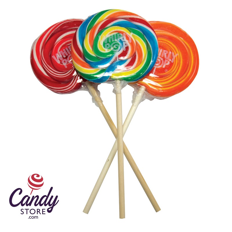 Whirly Pops Assorted Colors 4-Inch Lollipops – 48ct