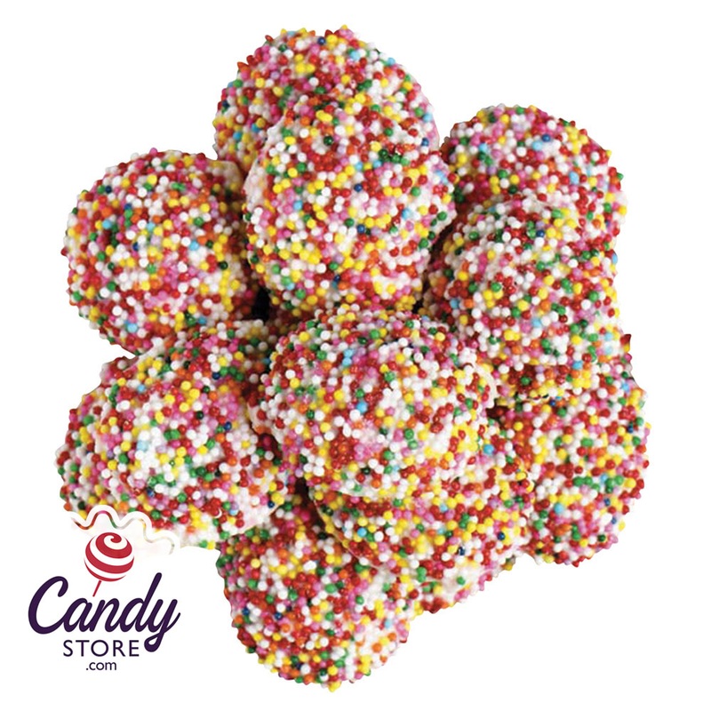 White Nonpareils Rainbow Sprinkles – 6lb Bulk