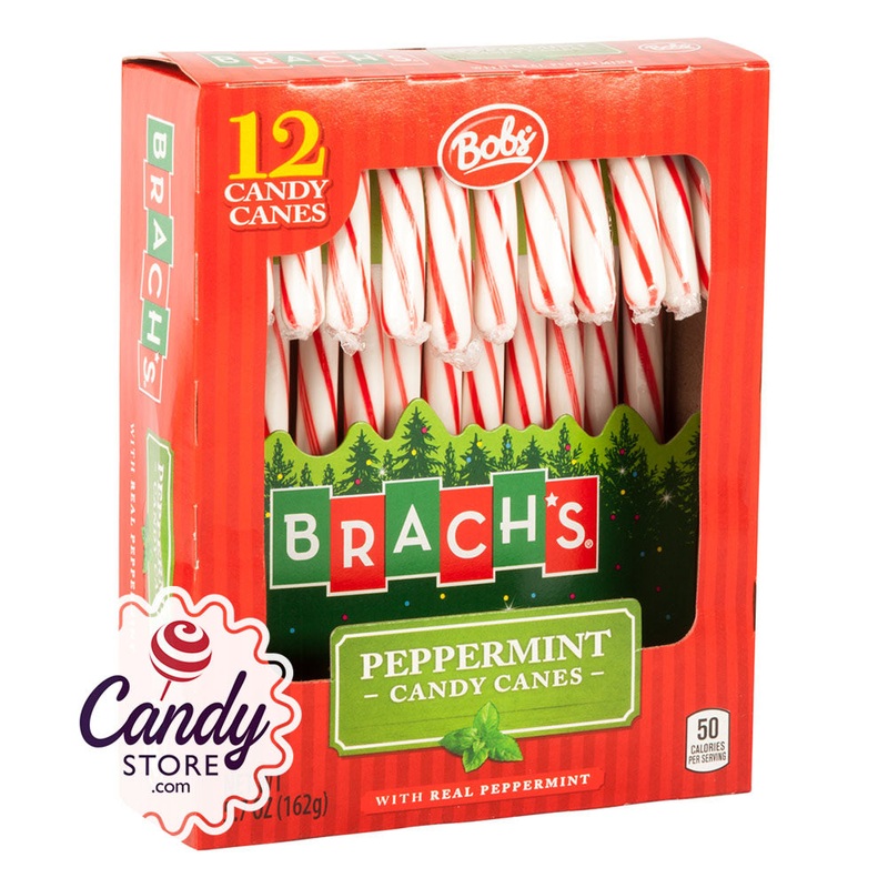 Bob’s Red And White Peppermint Candy Canes 12-Piece 5.3oz Boxes – 48ct