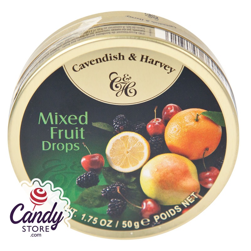 Cavendish & Harvey Mixed Fruit Drops 1.75oz Tin – 7ct